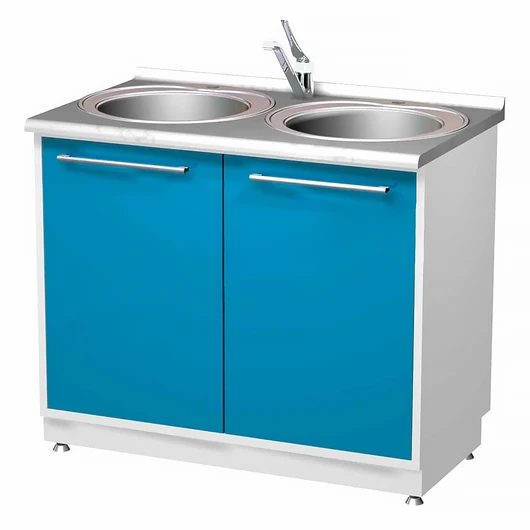 Arkodor AR-24 - металлическая тумба с двумя распашными металлическими дверями, двойной мойкой и смесителем<span> (Беларусь)</span> — МедиМакс