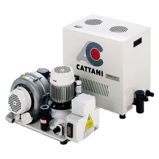 Cattani Turbo-Jet 2 - стоматологический аспиратор для влажной аспирации для 2-х стоматологических установок, с кожухом<span> (Италия)</span> — МедиМакс