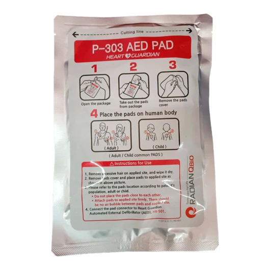 RadianQbio P-303 - электрод для дефибрилляции к Heart Guardian HR-501<span> (Корея)</span> — МедиМакс