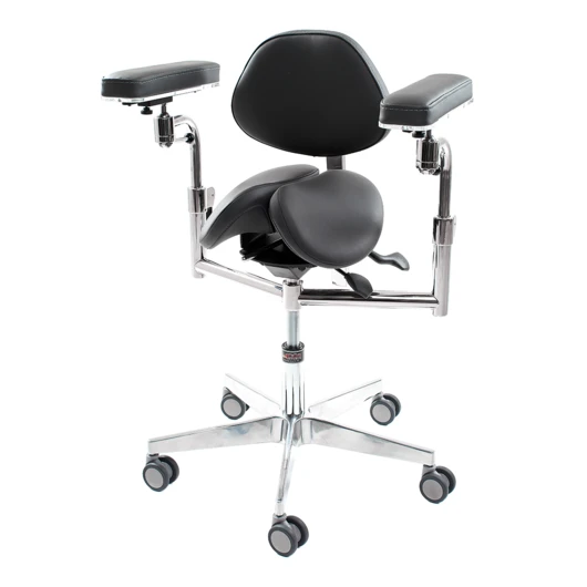 MedErgoStuhle MedErgo-783 Элит Экспорт - стул микроскописта, цвет чёрный 150-1195<span> (Россия)</span> — МедиМакс
