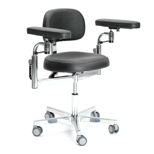 MedErgoStuhle MedErgo-780 Экспорт - стул микроскописта, цвет чёрный 150-1195<span> (Россия)</span> — МедиМакс