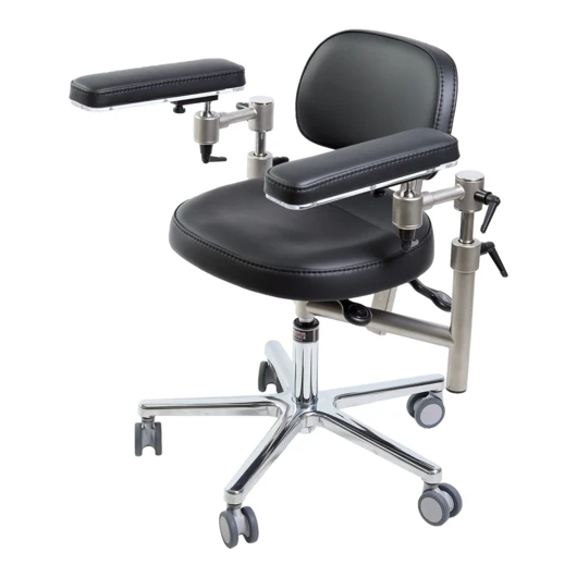 MedErgoStuhle Тронус C-100 MedErgo-672 - стул микроскописта, цвет чёрный 150-1195<span> (Россия)</span> — МедиМакс
