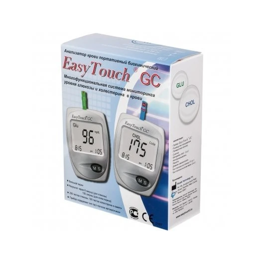 Анализатор глюкозы и холестерина Easy Touch GC, ланцеты 25 шт. — МедиМакс