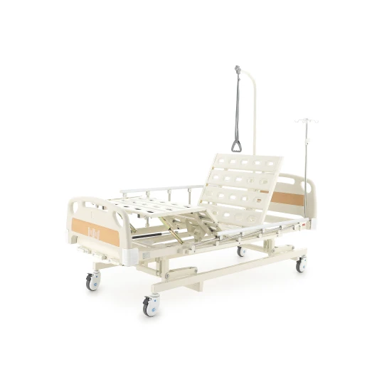 Кровать функциональная Med-Mos E-31 (РМ-3014Н-02/Д-02/Д-03) (3 функции) с растоматом и полкой — МедиМакс