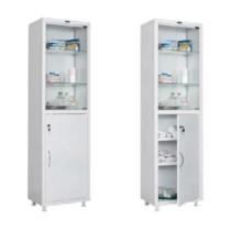 Шкаф медицинский HILFE МД 1 1650/SG верх стекло, низ сталь