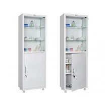 Шкаф медицинский HILFE МД 1 1760/SG верх стекло, низ сталь
