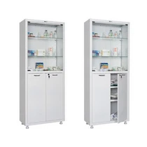 Шкаф медицинский HILFE МД 2 1670/SG верх стекло, низ сталь